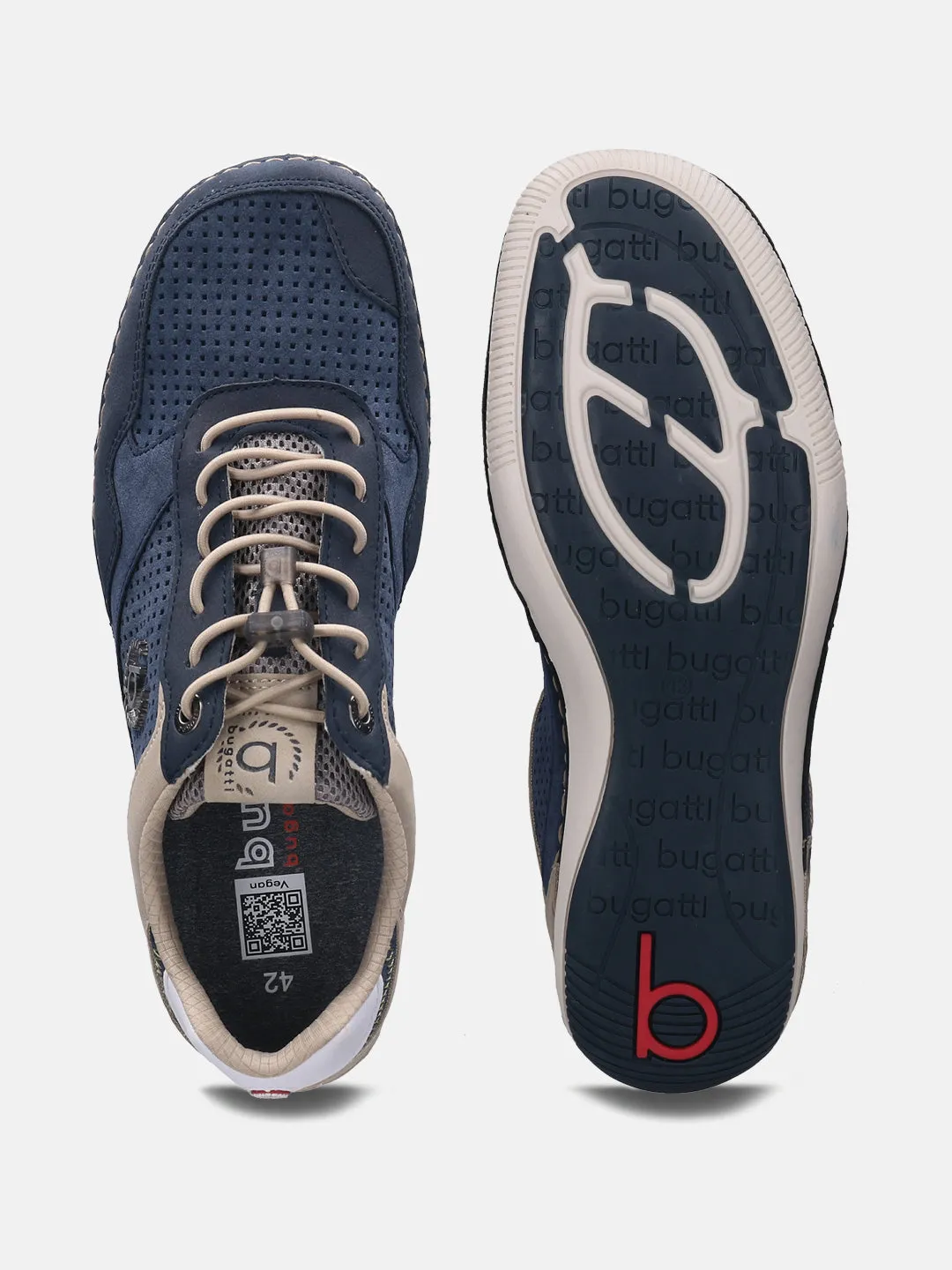 bugatti Dark Blue & Grey Sneakers