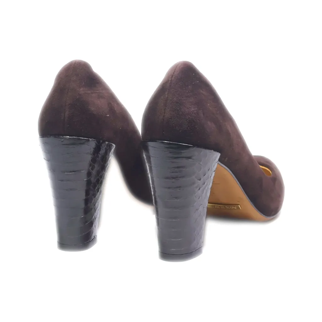 Cole Haan High-Heel Shoes Suede Brown Colour For Women