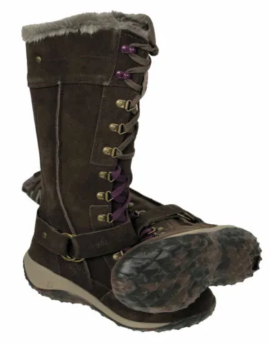 Cushe Women's Allpine Tundra Fleece Lined Winter Boots Brown Purple Size 6