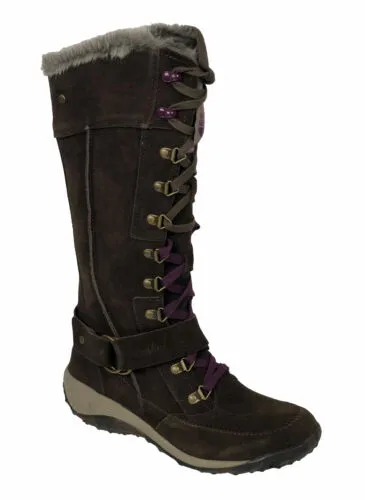 Cushe Women's Allpine Tundra Fleece Lined Winter Boots Brown Purple Size 6