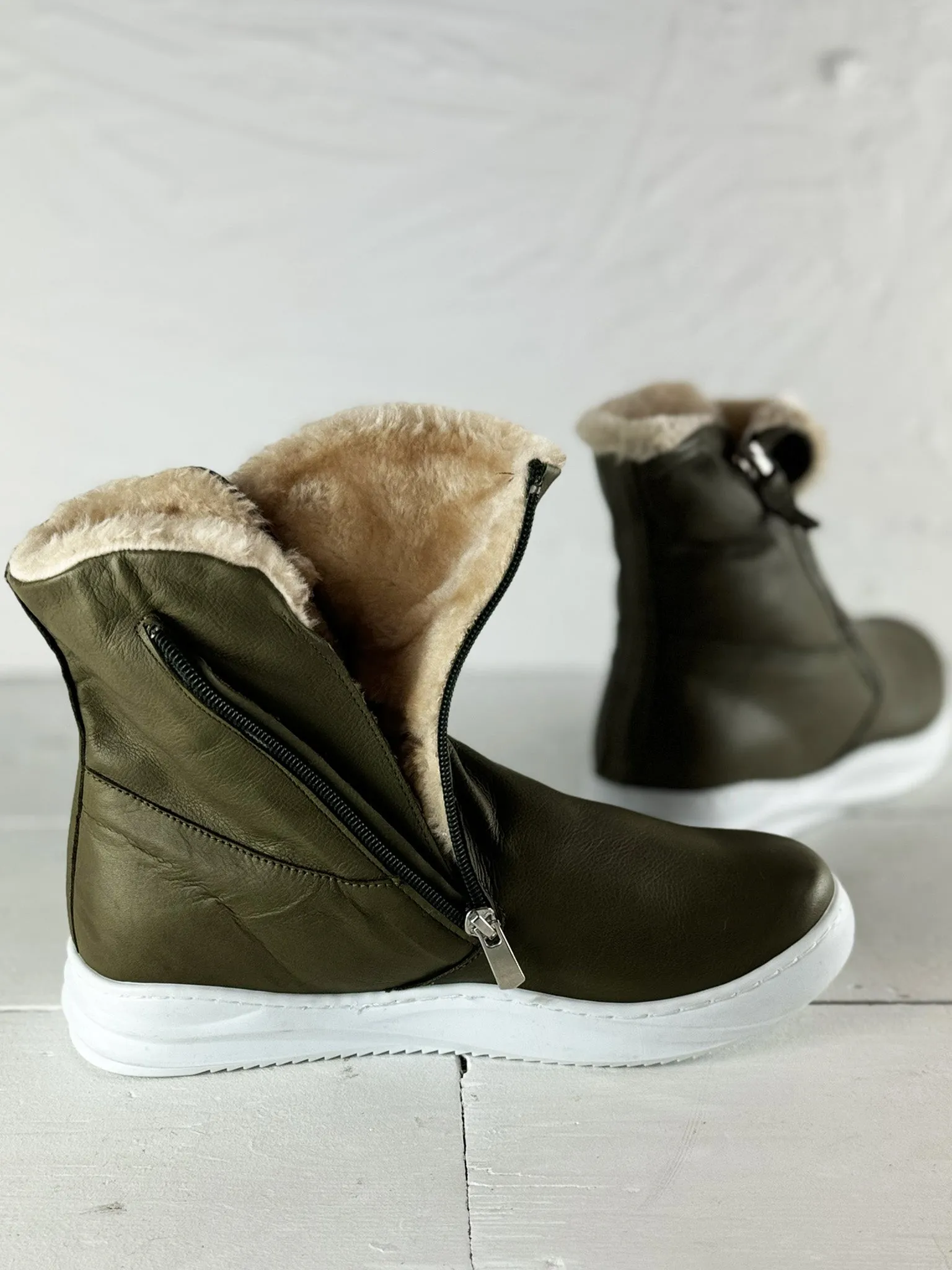 Faux Fur Lined Boots - 2 Colours