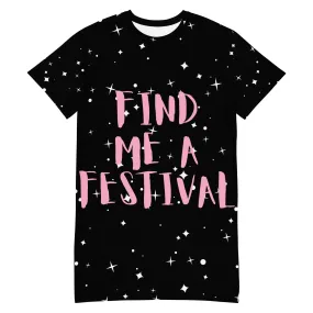 FIND ME A FESTIVAL Universe T-shirt Dress
