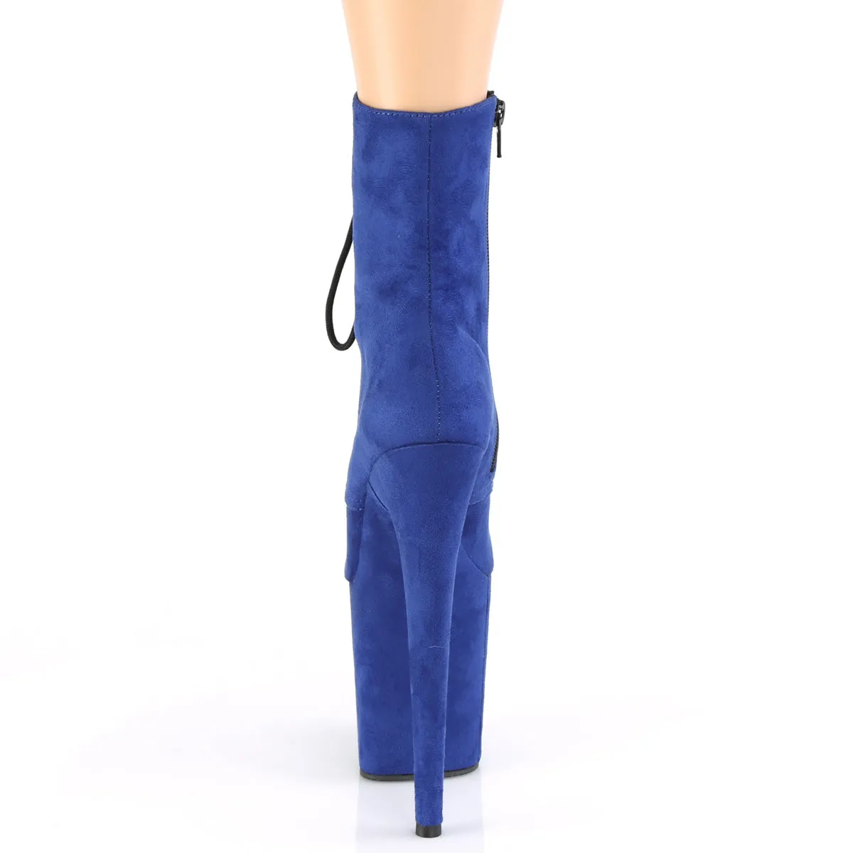 Flamingo 1020fs Vegan Suede Ankle Boots 8" Platform Heels - Blue