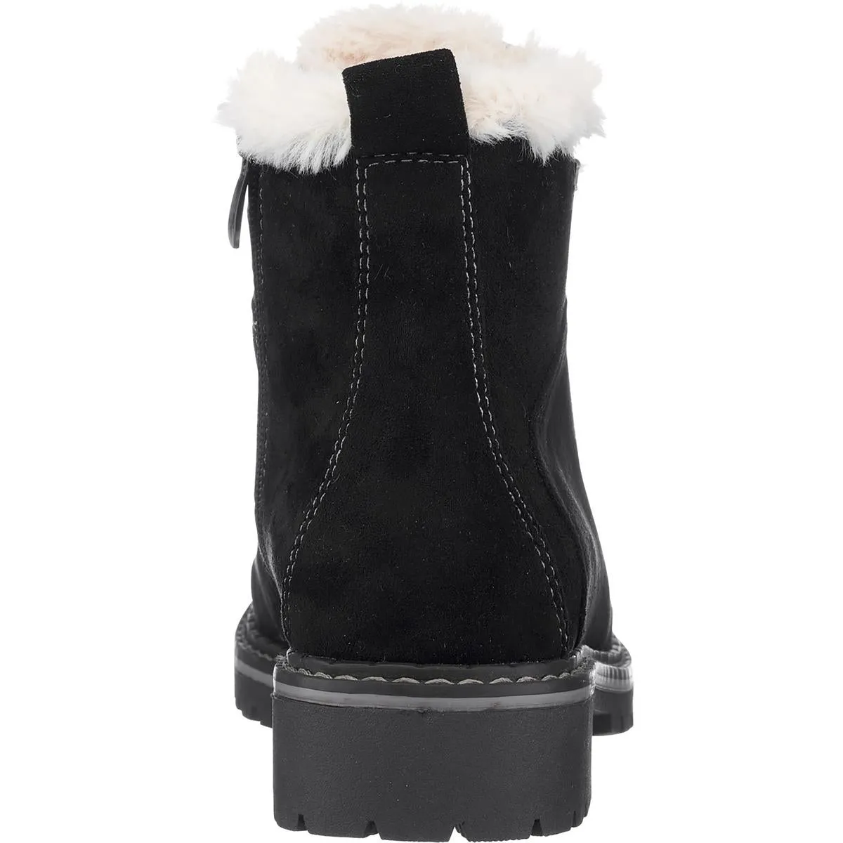 GC Shoes Womens Tinsley Microsuede Ankle Combat & Lace-up Boots