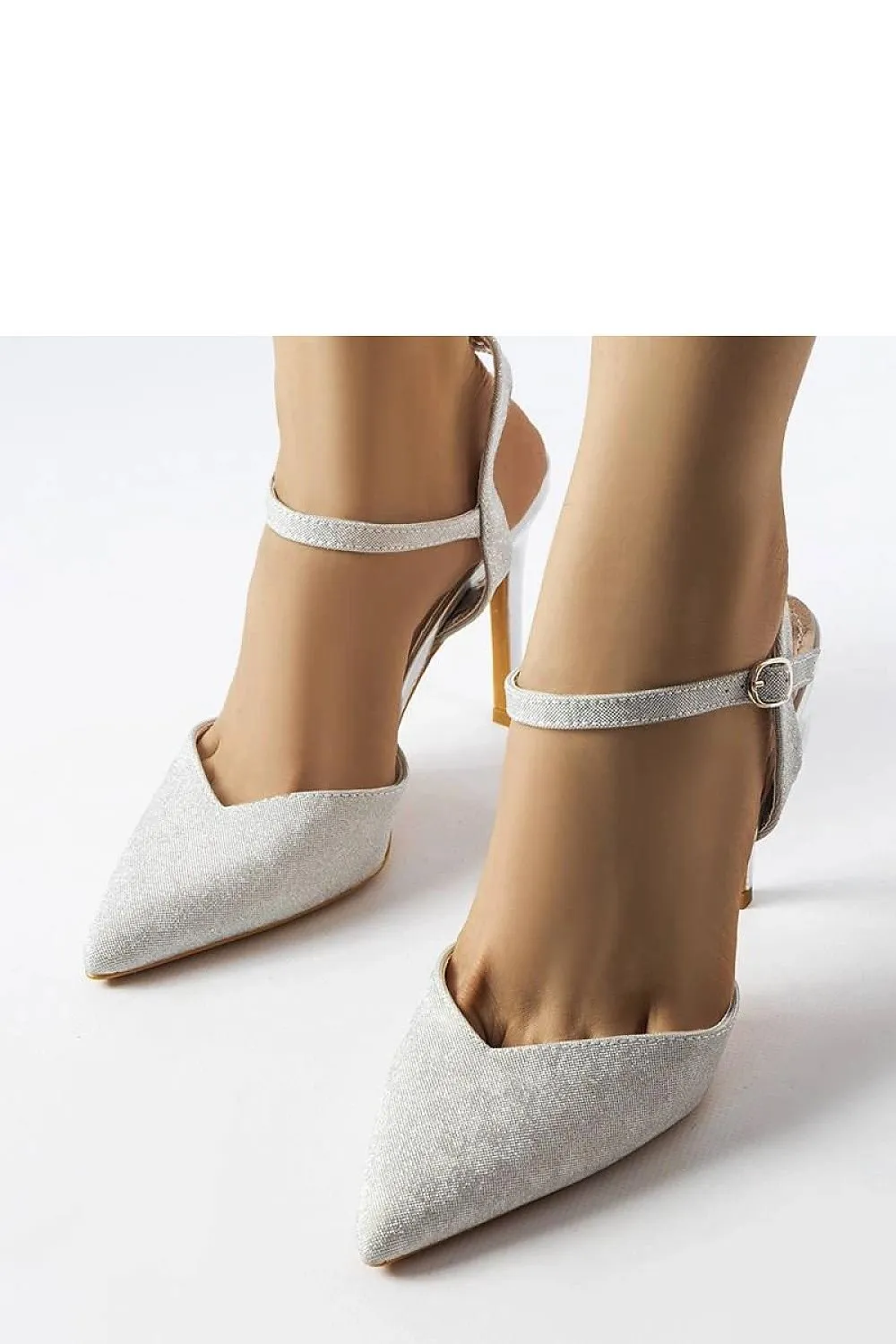Grey checkered shiny stilettos
