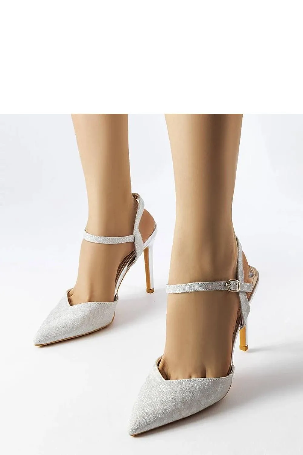 Grey checkered shiny stilettos