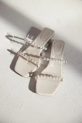 Isador Pearl Heels in Cream