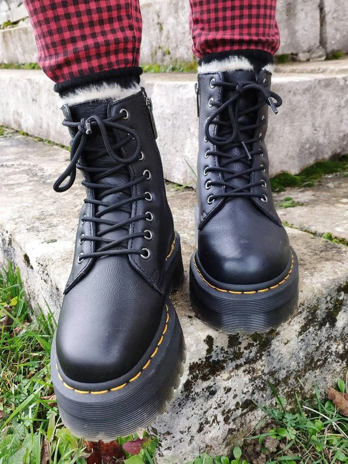 Jadon Fur Lined Pisa Black Boots