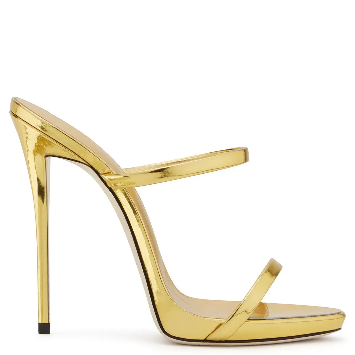kamames High Heels, Ribbons, Fine Heels, Golden Champagne, Party Banquet Shoes Made By Hand.