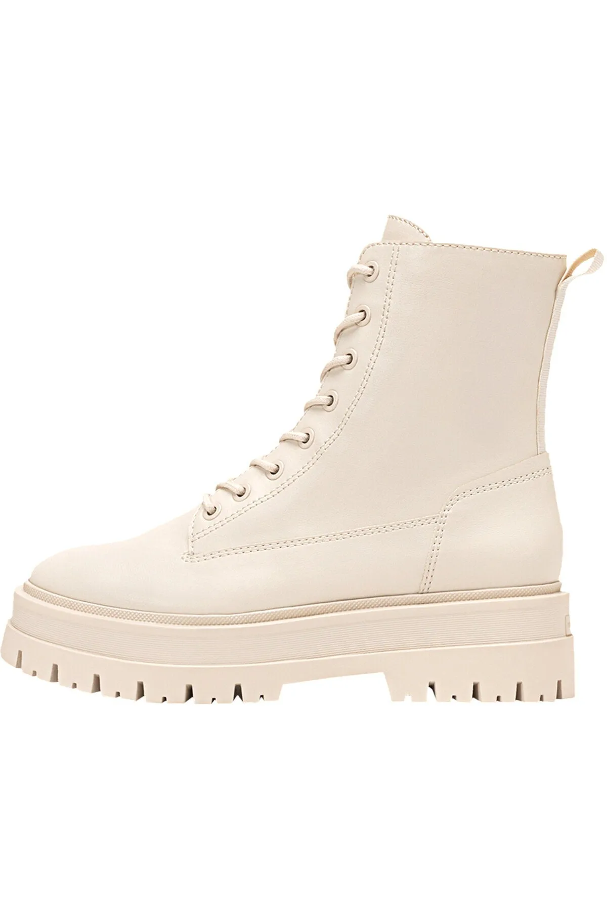 Lace-Up Flat Ankle Boots
