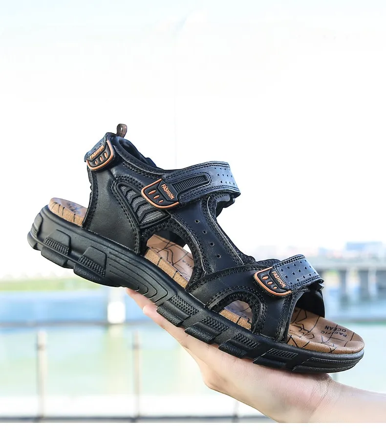 Lightweight Genuine Leather Men's Sandals