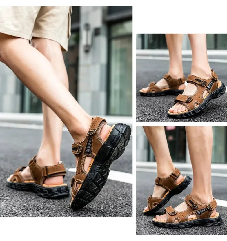 Lightweight Genuine Leather Men's Sandals