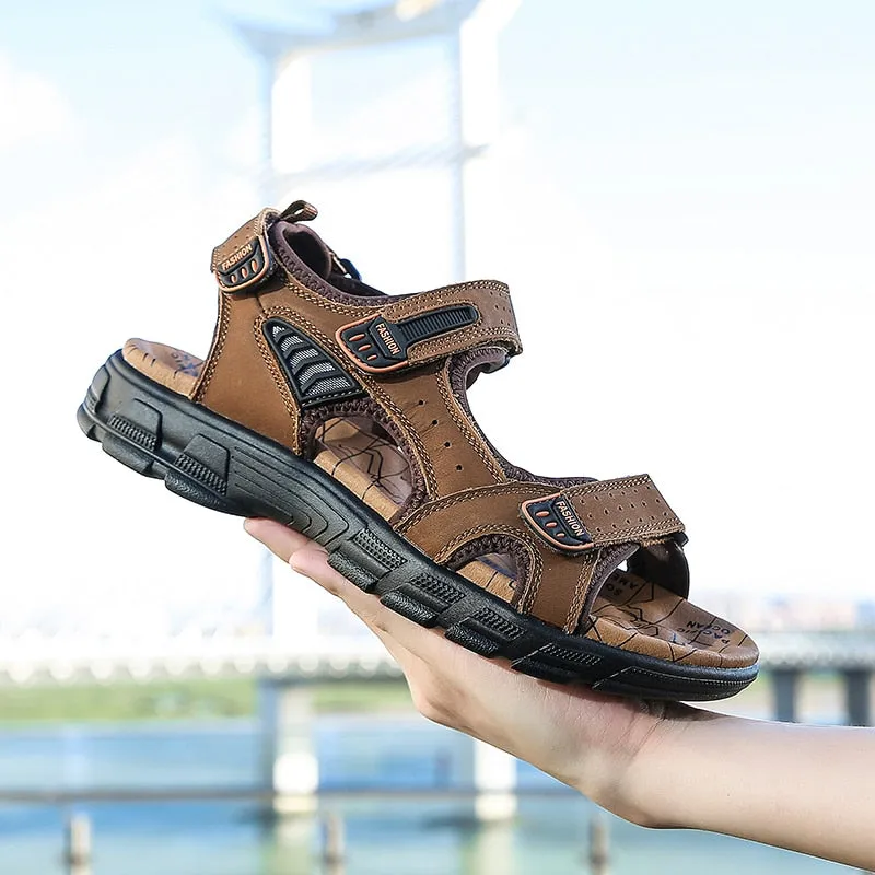 Lightweight Genuine Leather Men's Sandals