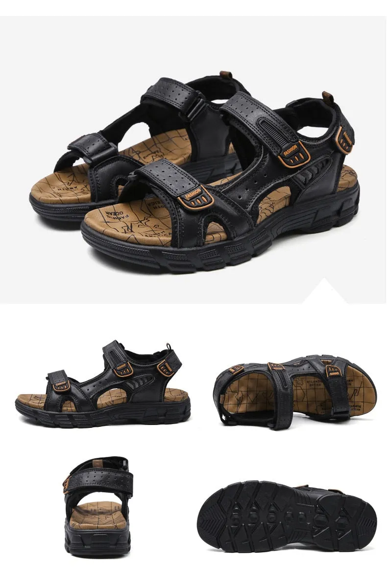Lightweight Genuine Leather Men's Sandals