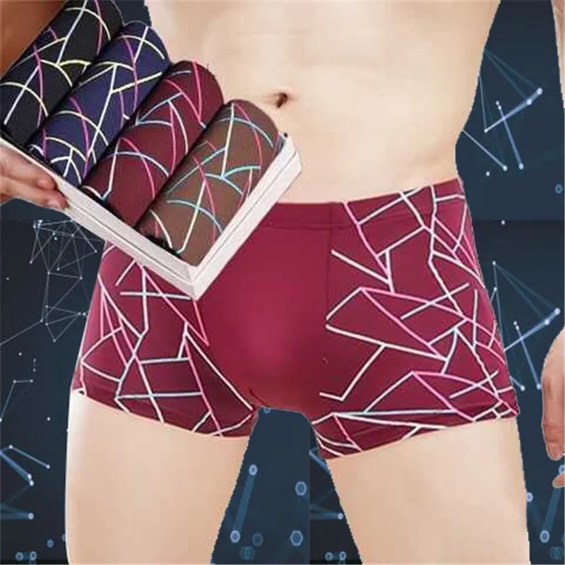 Men Shorts Thin Attractive Underwear Boxers-4 Pack