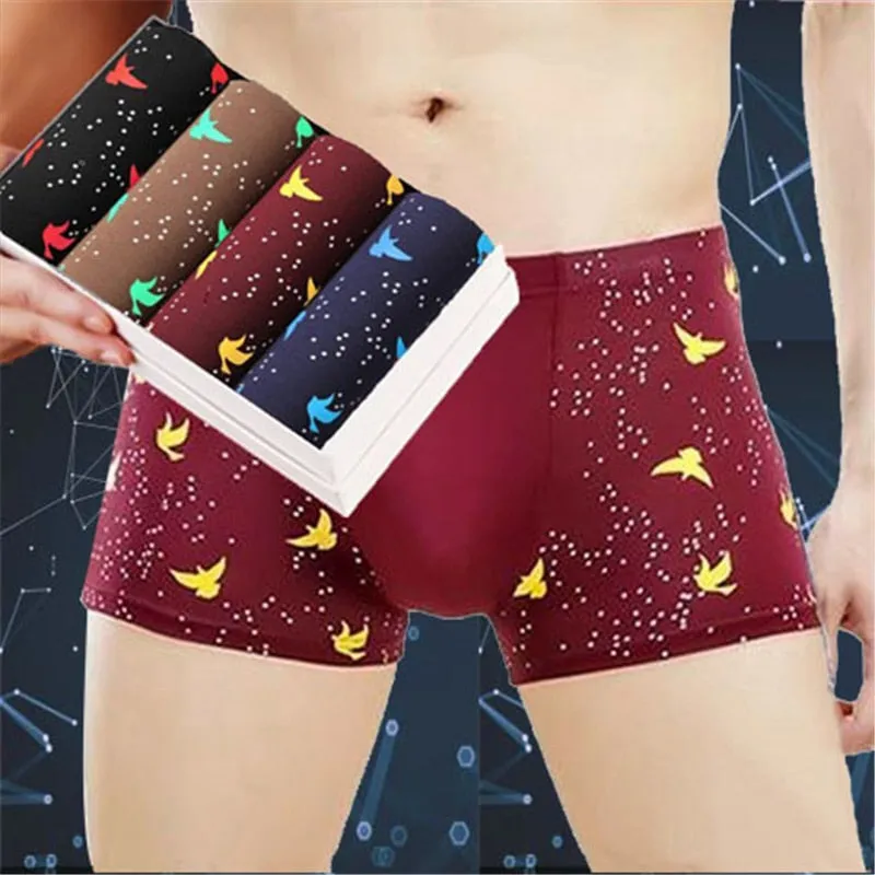 Men Shorts Thin Attractive Underwear Boxers-4 Pack