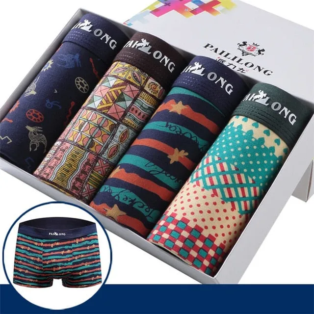 Men's Ultra Soft Underwear Printed Boxers - 4 Pack