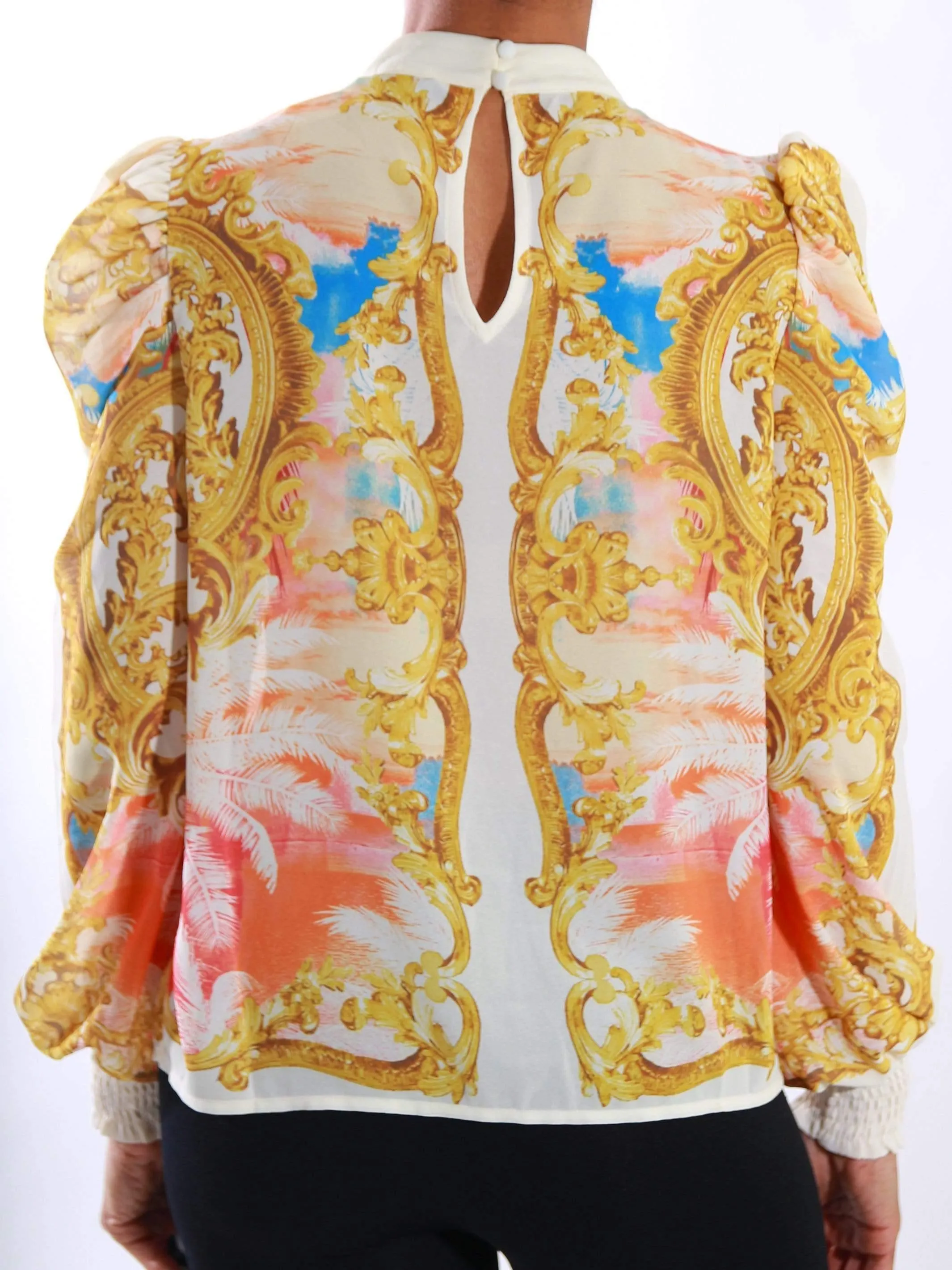 Regal Remedy | Printed Blouse Ivory