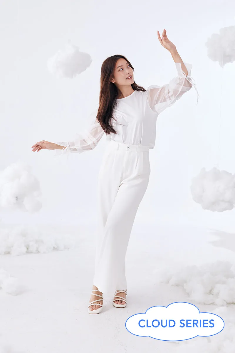 Rosalie Strappy Cloud Heels in Cream