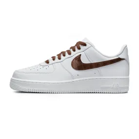 Sneakers Nike Air force 1  - Custom Swoosh cuir - Alligator