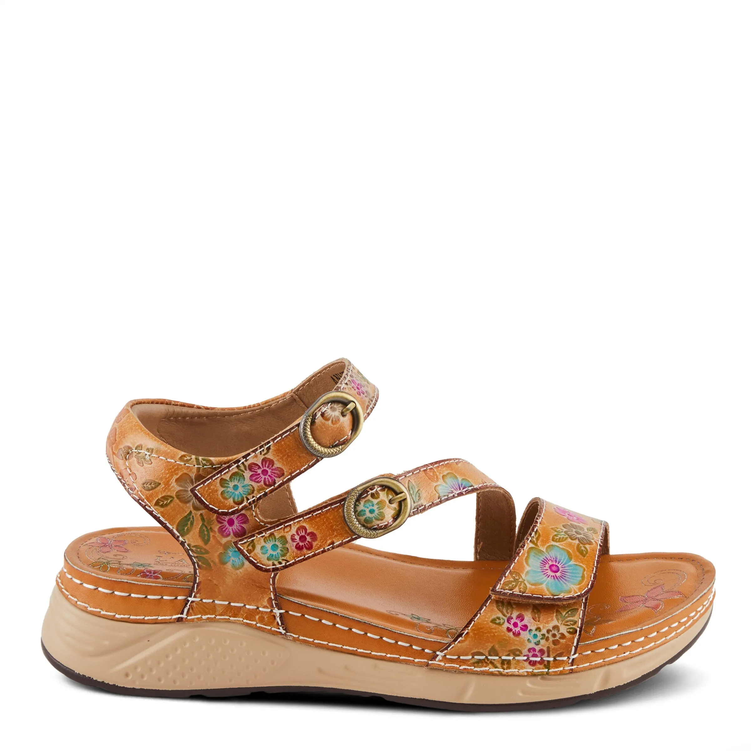 Spring Step Shoes L'Artiste Anneka Sandals Women’s Hand Painted Leather
