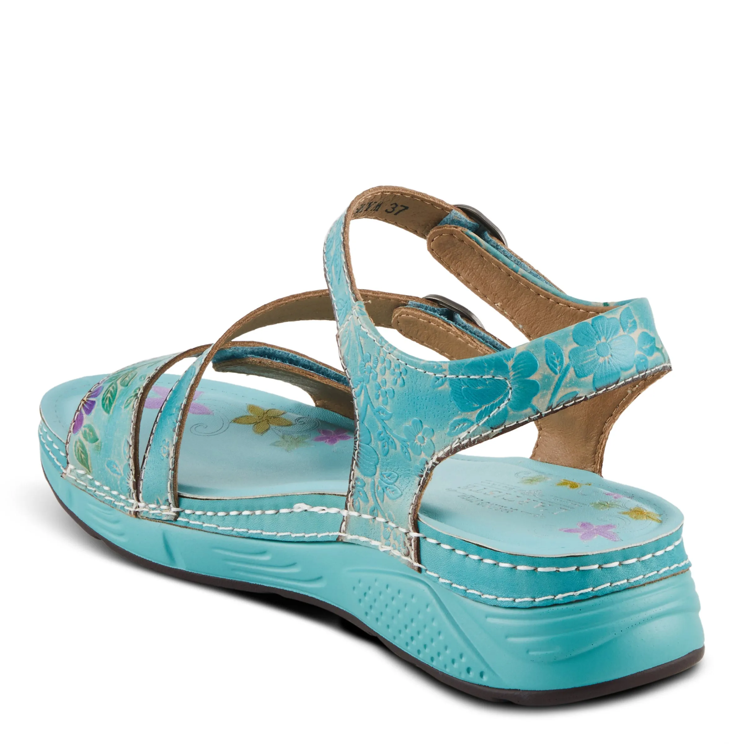 Spring Step Shoes L'Artiste Anneka Sandals Women’s Hand Painted Leather