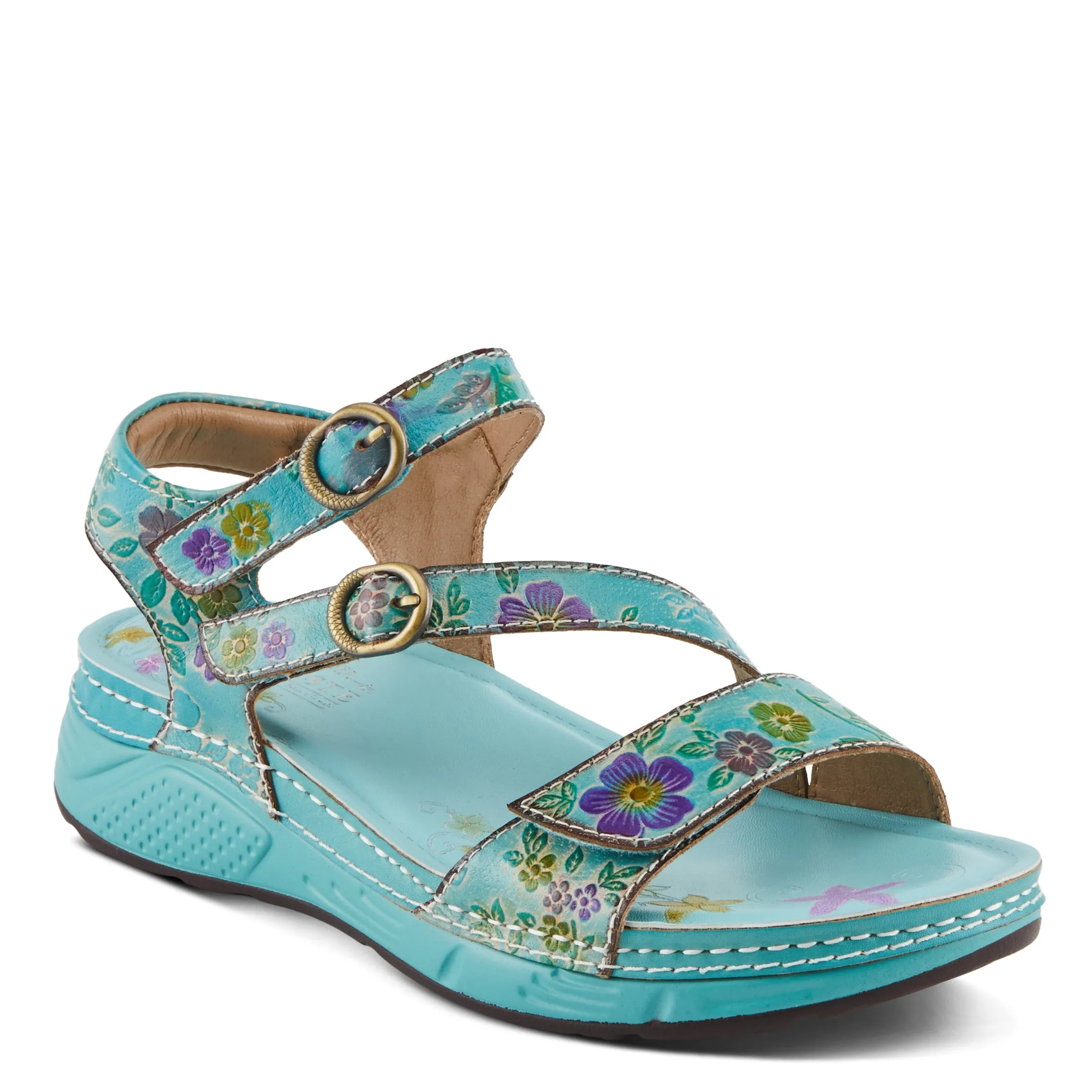 Spring Step Shoes L'Artiste Anneka Sandals Women’s Hand Painted Leather