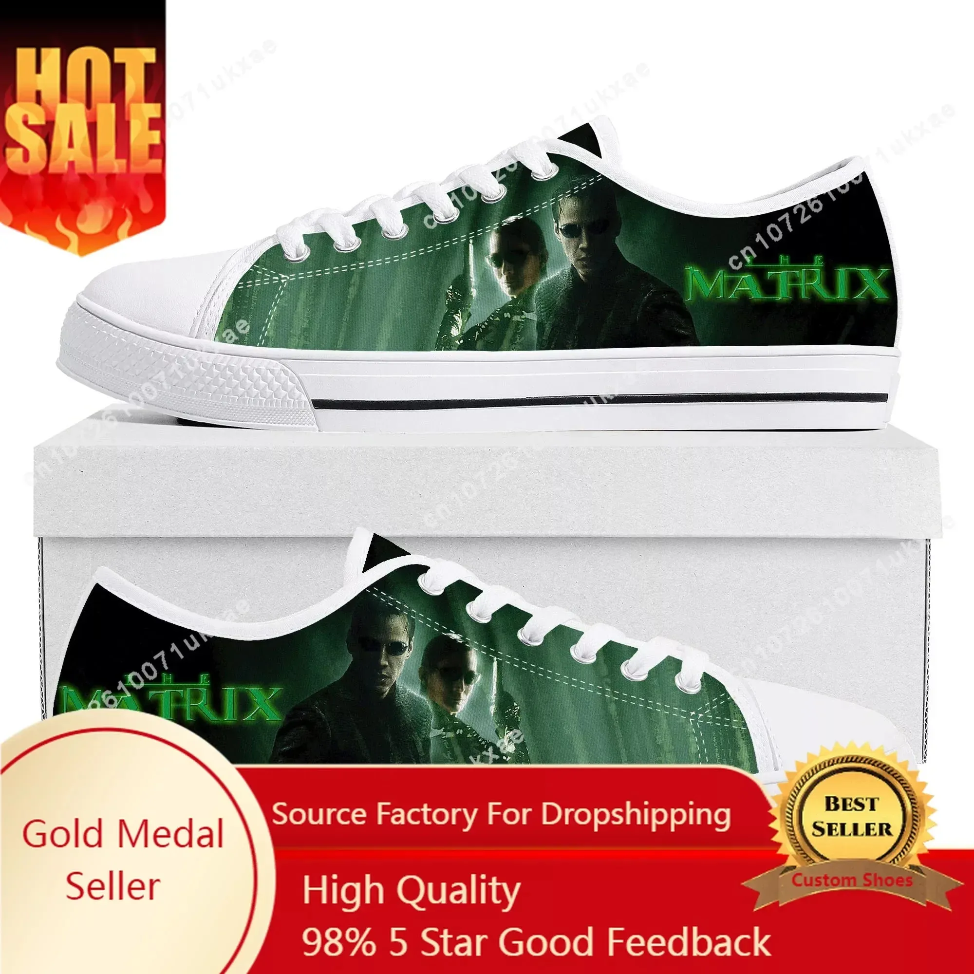The Matrix Sneakers – Low Top Movie-Inspired Canvas Shoes for Men, Women, Teens, and Kids